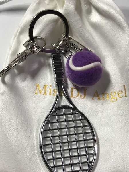 Porte-clés raquette de tennis et balle, cadeau pour joueur de tennis, raquette de tennis kawaii breloque, cadeau pour amateur tennis balle