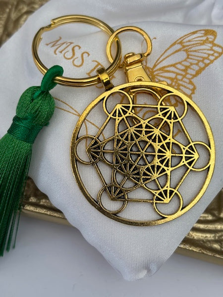 Porte clés cube de métatron, breloque métatron, porte clé archange métatron, pendentif porte bonheur, pendentif esoterique, cadeau chance.