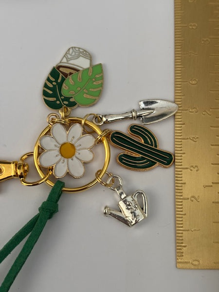 Porte-clés jardinier, porte-clés plante verte cactus, bijou de sac fleuriste, breloque arrosoir, cadeau pour fleuriste