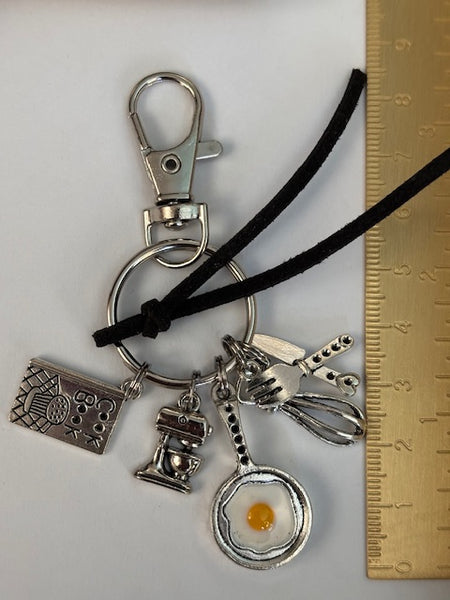 Porte-clés cuisinier, cadeau pour cuisinier chef, breloque robot mixer oeuf cuisine, porte clé chef cuisto