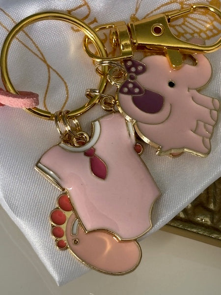 Porte clés bébé nouveau né, porte clé it's a girl, porte clé enfant naissance, cadeau naissance fille, cadeau naissance rose