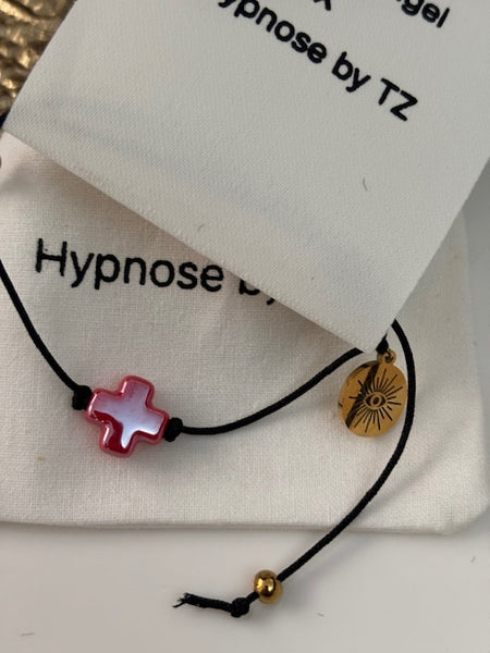 Bracelet d'ancrage hypnose, bracelet outil de développement  breloques ex voto, et porte clé exvoto coeur sacré