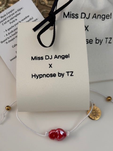 Bracelet d'ancrage hypnose, bracelet outil de développement  breloques ex voto, et porte clé ex voto coeur sacré