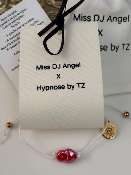 Bracelet d'ancrage hypnose, bracelet outil de développement  breloques ex voto, et porte clé ex voto coeur sacré