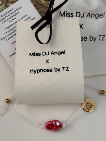 Bracelet d'ancrage hypnose, bracelet outil de développement  breloques ex voto, et porte clé ex voto coeur sacré