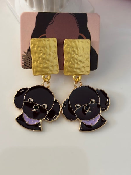 Clips d'oreilles chien d'amour, boucles d'oreilles best friend, cadeau pour femme chien, breloque chien sur clip