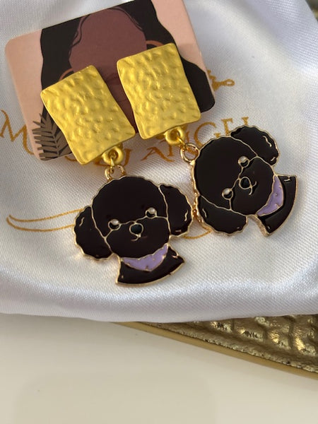 Clips d'oreilles chien d'amour, boucles d'oreilles best friend, cadeau pour femme chien, breloque chien sur clip