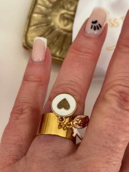 Bague ex voto, bague croix et médaille, cadeau pour cérémonie, bague religieuse, anneau ex voto croix, médaille religieuse sur anneau.