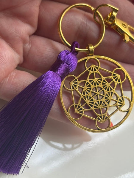 Porte clés cube de métatron, breloque métatron, porte clé archange métatron, pendentif porte bonheur, pendentif esoterique, cadeau chance.