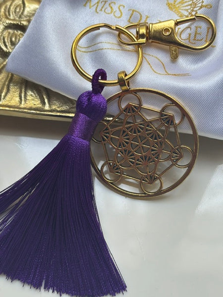 Porte clés cube de métatron, breloque métatron, porte clé archange métatron, pendentif porte bonheur, pendentif esoterique, cadeau chance.